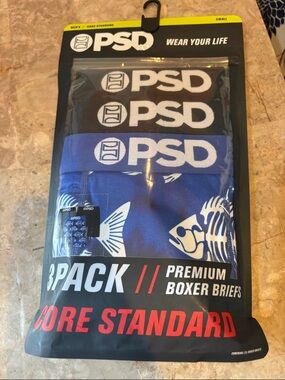 PSD 3-Pack Boxer Briefs - Black & Blue